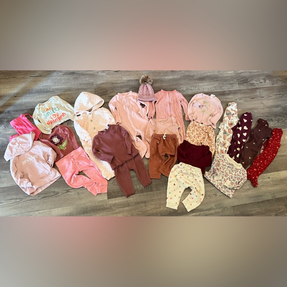 Assorted Baby Girl Fall Clothing Bundle